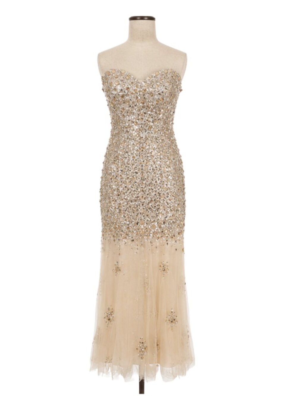 CINDERELLA Couture Strapless Beaded Mermaid Gown – Size 6 ✨